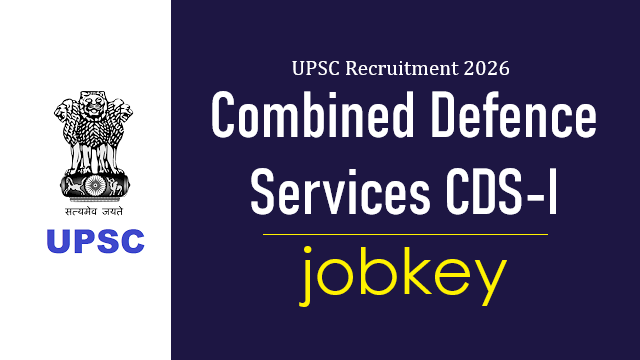 UPSC CDS I Online Form 2026-jobkey
